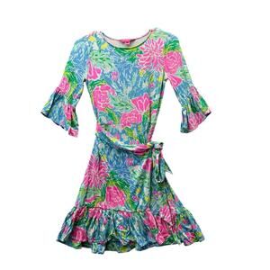 LILLY PULITZER Misha Flower Wrap Dress Women’s Size XXS